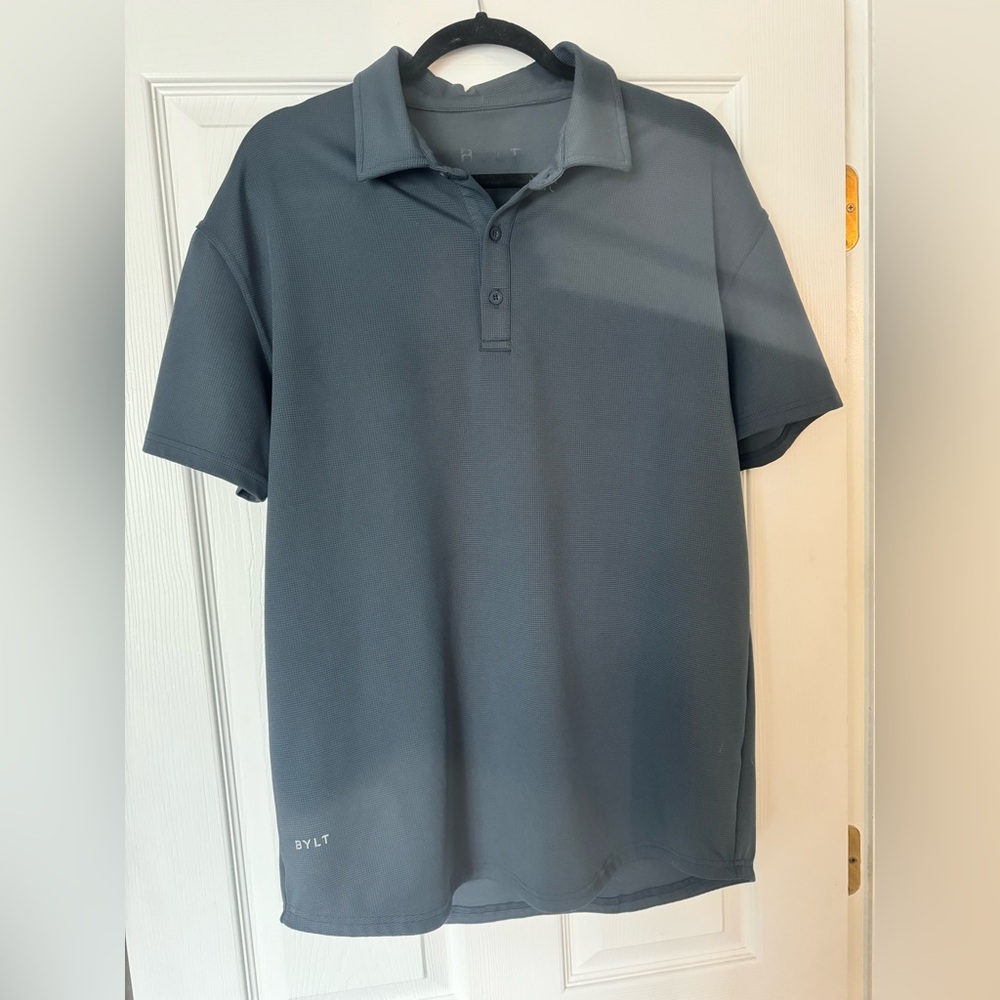 BYLT Basics Performance Gray Polo Shirt Mens size large - Picture 1 of 3